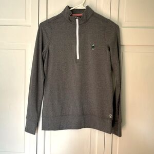 Straight Down Grey XS Quarter Zip Top